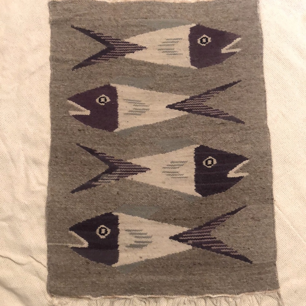 Vintage wool wall hanging.